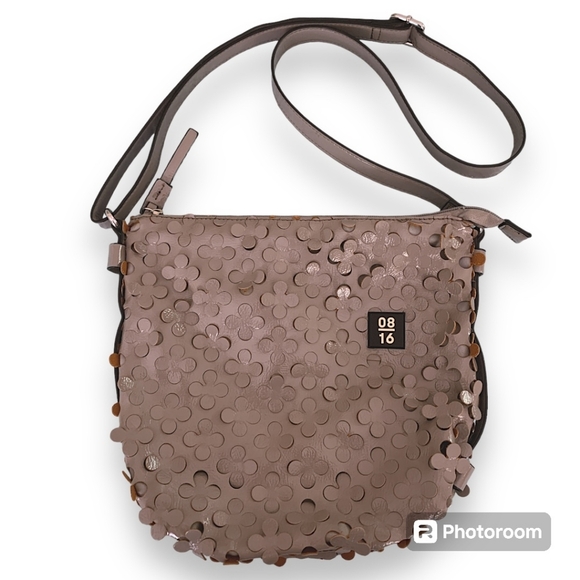 BE-SIDE STANDARD Handbags - EUC Leather Adjustable Crossbody w/ floral cutouts, Luxury German Brand